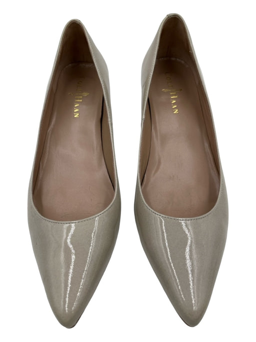 Cole Haan Shoe Size 7 Gray Patent Leather Pointed Toe Stacked Heel Pumps Gray / 7