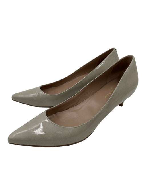 Cole Haan Shoe Size 7 Gray Patent Leather Pointed Toe Stacked Heel Pumps Gray / 7