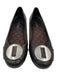 Enzo Angiolini Shoe Size 6.5 Dark Brown & Silver Leather round toe Flat Flats Dark Brown & Silver / 6.5