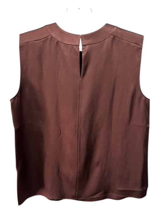 Lily Silk Size XS Brown Silk Sleeveless Paneled Neckline Cami Top Brown / XS