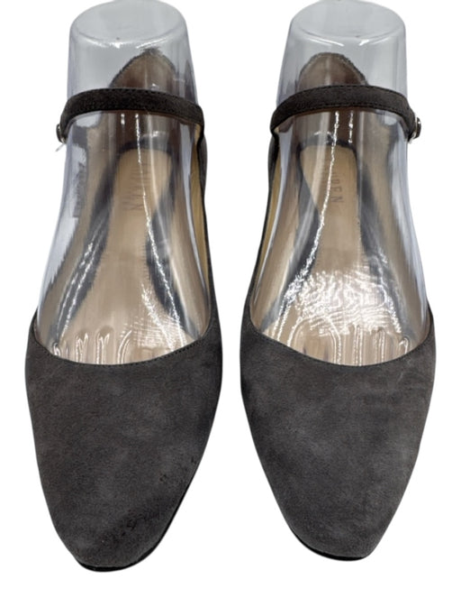 Lauren Ralph Lauren Shoe Size 6.5 Gray Suede Almond Toe Ankle Strap Pumps Gray / 6.5