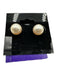 White & Gold 925 Silver Pearl Post Back Stud Earrings White & Gold