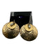 Gold & White 14k Gold Fill Pearl Disc Hammered Drop Earrings Gold & White