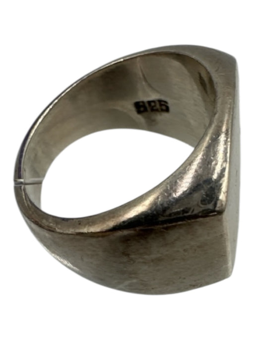 Silver 925 Silver Flat Chunky Signet Ring Silver