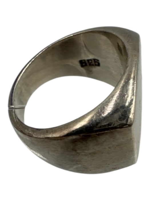 Silver 925 Silver Flat Chunky Signet Ring Silver
