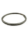 Givenchy Silver & Clear Metal Crystal Pave Bangle Hook Clasp Bracelet Silver & Clear