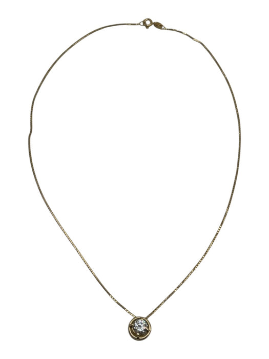 No Brand Gold 14K Cubic Zirconia Chain Dainty Necklace Gold