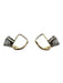 No Brand Crystal Yellow Gold 10K Cubic Zirconia Lever back Hoop Earrings Crystal