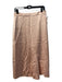 Tibi Size 6 Peach Polyester Mid Calf Height Slit Back Zip Shine Skirt Peach / 6