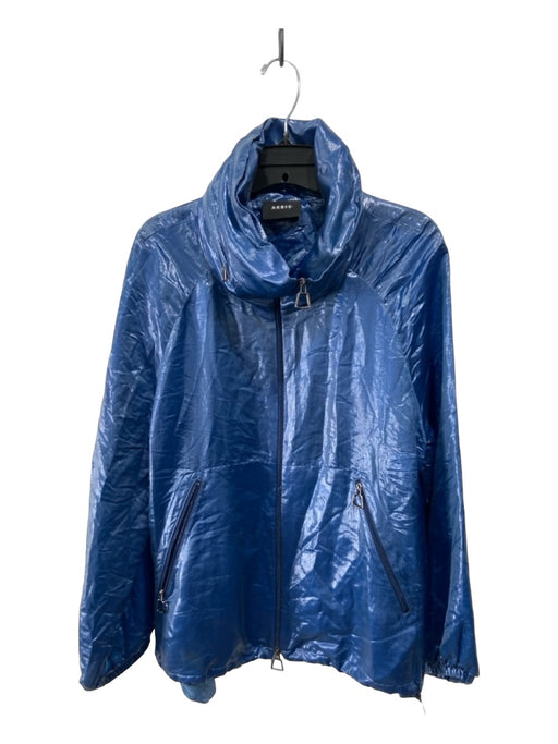 Akris Size 4 dark blue Nylon Blend Zip Up Shiny Long Sleeve Jacket dark blue / 4
