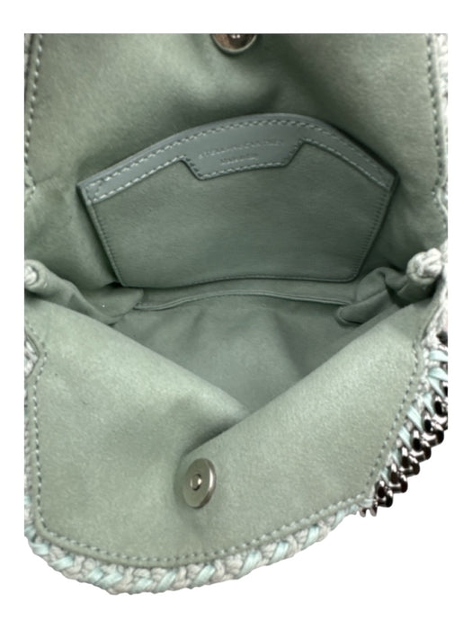 Stella McCartney Mint Green & SIlver Cotton Silver Hardware Crochet Bag Mint Green & SIlver / S
