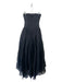 Morgan Le Fay Size S Black Silk Strapless Ballgown Boning Back Zip Gown Black / S
