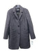 Marc New York Size 8 Gray Wool & Polyester 2 Buttons Pockets Knee Length Coat Gray / 8