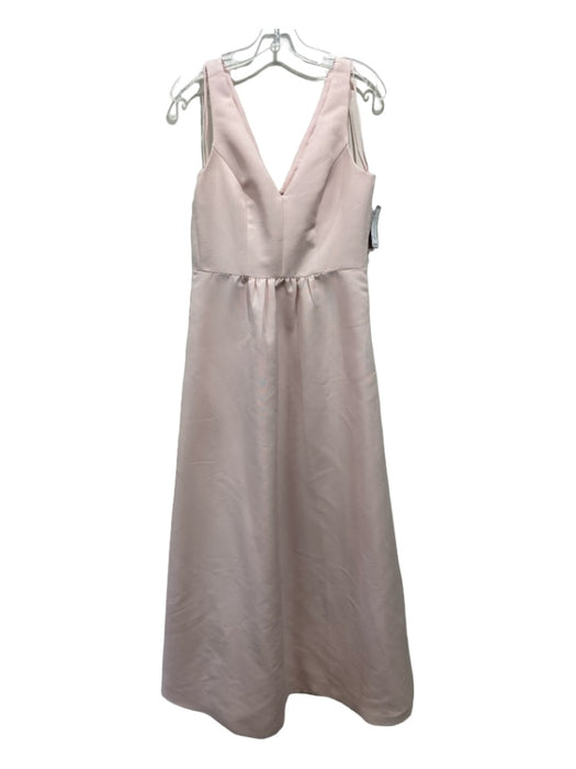 Amsale Size 2 Pale Pink Polyester V Neck & Back Sleeveless Empire Waist Gown Pale Pink / 2