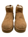 Ugg Shoe Size 7 Tan Suede Platform Rubber Sole Ankle Boot Fleece Lined Booties Tan / 7