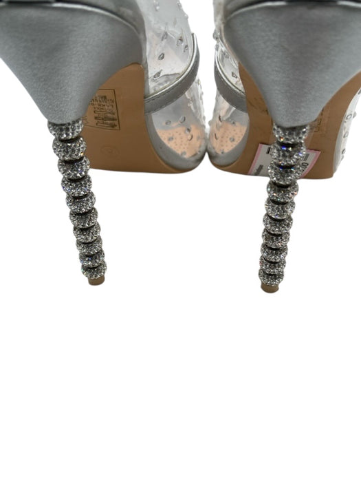 AZALEA WANG Shoe Size 8 Clear & Silver Polyurethane All Over Rhinestone Pumps Clear & Silver / 8