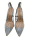 AZALEA WANG Shoe Size 8 Clear & Silver Polyurethane All Over Rhinestone Pumps Clear & Silver / 8