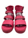 Silent D Shoe Size 38 Bright Pink Leather & Rubber Lug Sole Ankle Buckle Sandals Bright Pink / 38