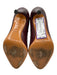 Brunomagli Shoe Size 38.5 Burgundy Purple Leather Upper Gold Tone Hardware Pumps Burgundy Purple / 38.5
