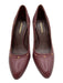 Brunomagli Shoe Size 38.5 Burgundy Purple Leather Upper Gold Tone Hardware Pumps Burgundy Purple / 38.5