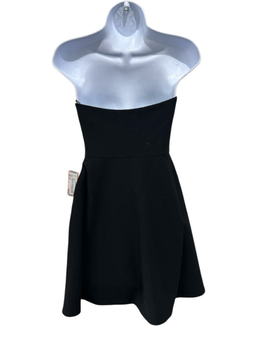 Likely Size 0 Black Polyester Blend Notched Strapless Mini Dress Black / 0