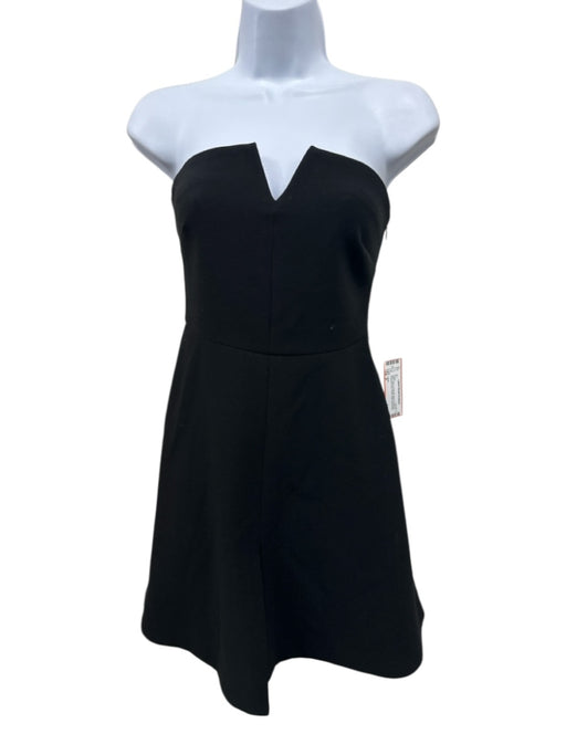 Likely Size 0 Black Polyester Blend Notched Strapless Mini Dress Black / 0