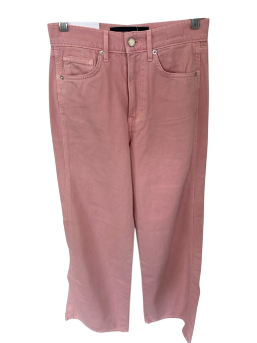 Veronica Beard Size 26 Mauve Pink Cotton Blend High Waist Wide Leg Jeans Mauve Pink / 26