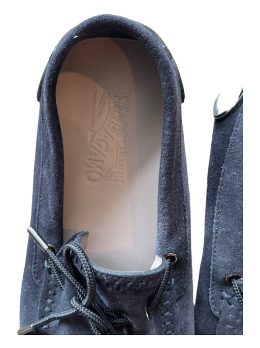 Ferragamo Shoe Size 9 Navy Suede Slip On Men's Shoes 9