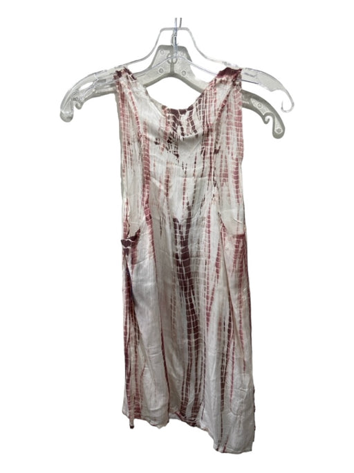 Zadig & Voltaire Size M White & Pink Viscose Tie Dye Round Neck Sleeveless Top White & Pink / M