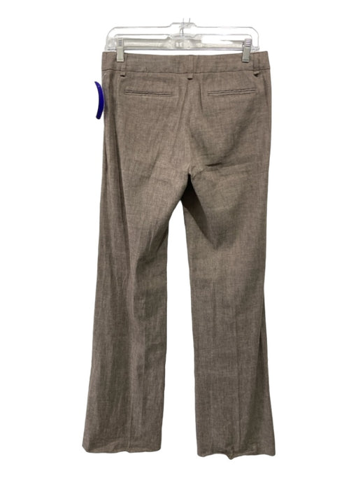 BCBG Maxazria Size 4 Beige Linen Blend Mid Rise Straight 3 Pocket Pants Beige / 4