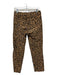 3.1 Phillip Lim Size 2 Brown & Black Cotton Blend Cheetah Mid Rise Tapered Pants Brown & Black / 2