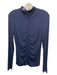 Veronica Beard Size M Navy Blue Modal Mock Neck Long Sleeve Top Navy Blue / M