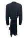 Kobi Halperin Size S Black Triacetate V Neck Back Zip Long Sleeve Dress Black / S