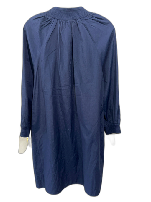 Brochu Walker Size W 25 Navy Blue Polyester Blend Smocked Neckline V Neck Dress Navy Blue / W 25