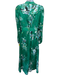 Zimmermann Size 1 / S Green, Brown, White Linen Long Balloon Sleeve Floral Dress Green, Brown, White / 1 / S