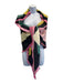 Lafayette 148 Pink, Yellow & Black Silk Abstract Print Twill Diamond shape scarf Pink, Yellow & Black