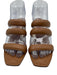 Jimmy Choo Shoe Size 37.5 Tan Brown Leather Upper Strappy Chisel Toe Sandals Tan Brown / 37.5