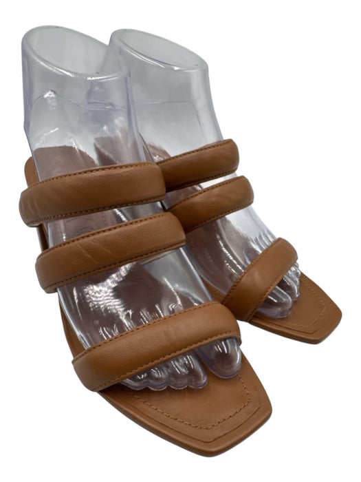 Jimmy Choo Shoe Size 37.5 Tan Brown Leather Upper Strappy Chisel Toe Sandals Tan Brown / 37.5