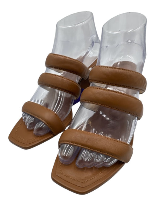 Jimmy Choo Shoe Size 37.5 Tan Brown Leather Upper Strappy Chisel Toe Sandals Tan Brown / 37.5