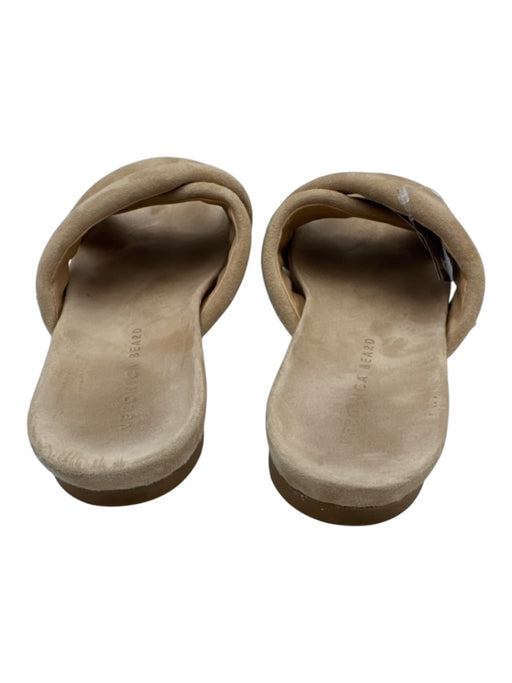 Veronica Beard Shoe Size 7.5 Beige Leather Upper Suede Criss Cross Mule Sandals Beige / 7.5