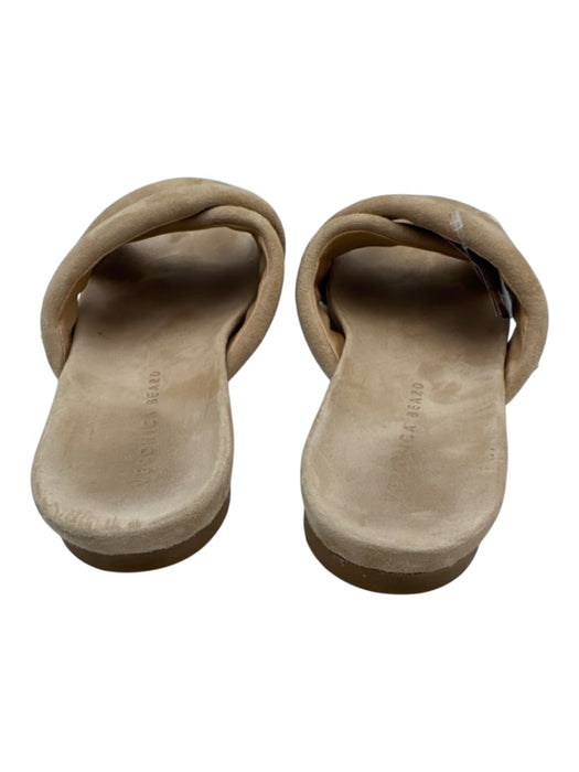 Veronica Beard Shoe Size 7.5 Beige Leather Upper Suede Criss Cross Mule Sandals Beige / 7.5