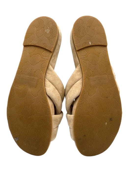Veronica Beard Shoe Size 7.5 Beige Leather Upper Suede Criss Cross Mule Sandals Beige / 7.5