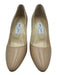 Jimmy Choo Shoe Size 37.5 Beige Leather Upper Almond Toe Stiletto Mid Heel Pumps Beige / 37.5