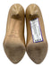 Jimmy Choo Shoe Size 37.5 Beige Leather Upper Almond Toe Stiletto Mid Heel Pumps Beige / 37.5