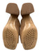 Pedro Garcia Shoe Size 38 Beige Leather Upper Suede Wood Detail Chain Mules Beige / 38