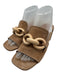Pedro Garcia Shoe Size 38 Beige Leather Upper Suede Wood Detail Chain Mules Beige / 38