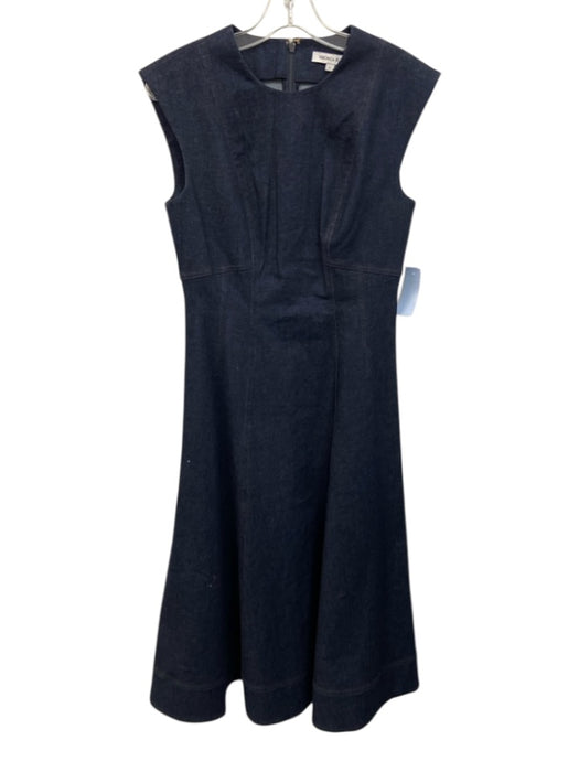 Veronica Beard Size 4 Dark Wash Cotton Blend Denim Sleeveless Paneled Dress Dark Wash / 4