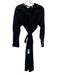 Vince Size S Black Polyester Long Sleeve Button Front Collared Shirt Dress Black / S