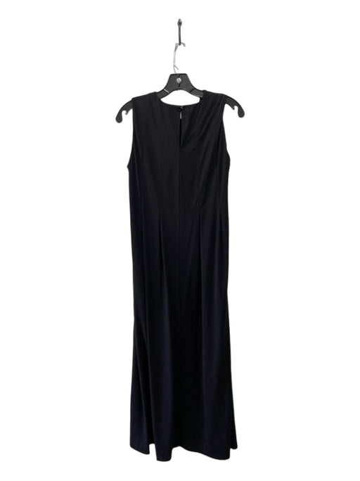 J Mclaughlin Size S Black Polyester Blend Round Neck Sleeveless Maxi Dress Black / S