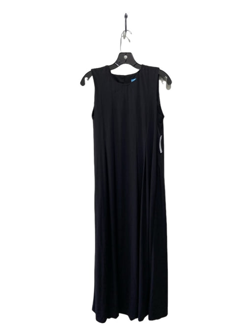 J Mclaughlin Size S Black Polyester Blend Round Neck Sleeveless Maxi Dress Black / S